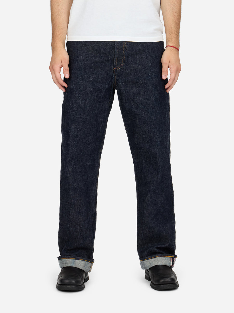 RS-100xk ~ Relaxed Straight - Rinsed Indigo Kibata