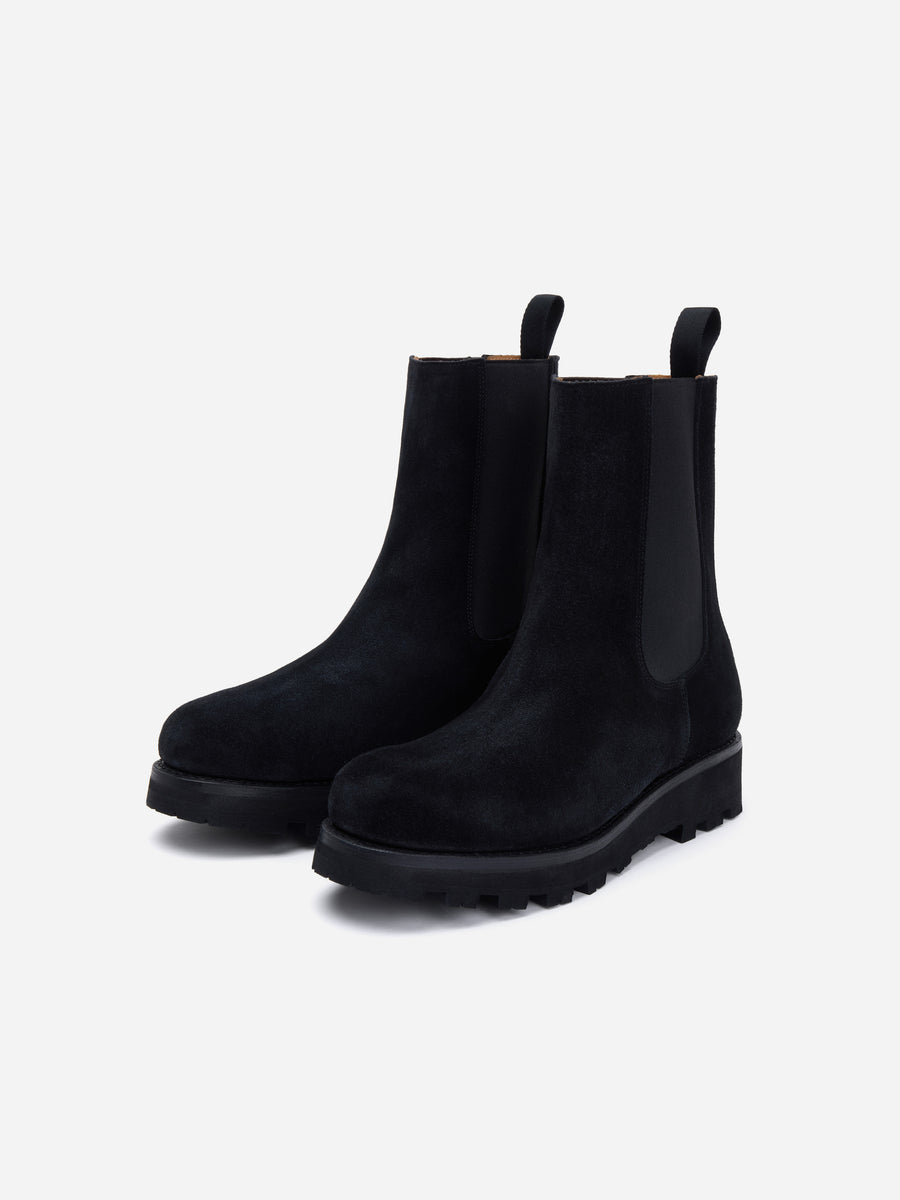 Lug Chelsea Boot ~ Black Suede