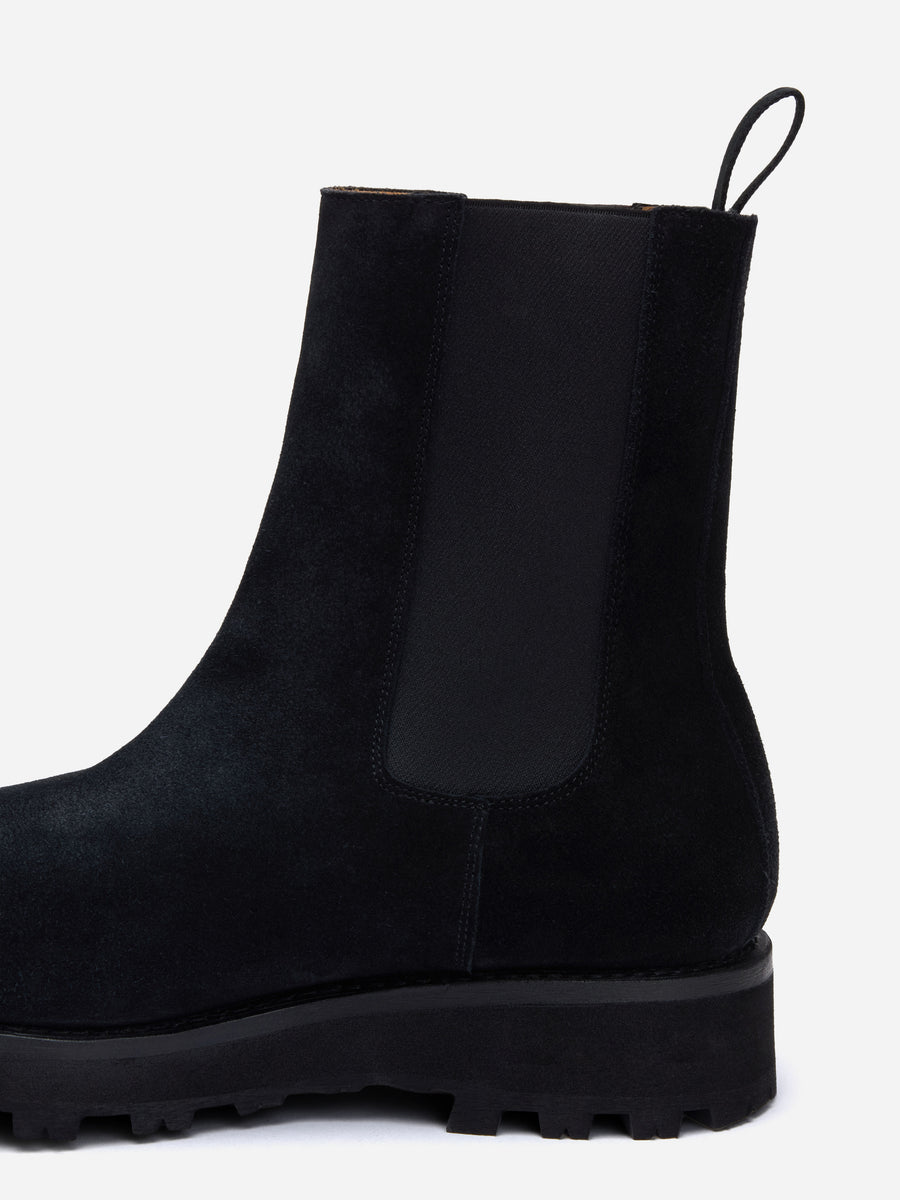 Lug Chelsea Boot ~ Black Suede