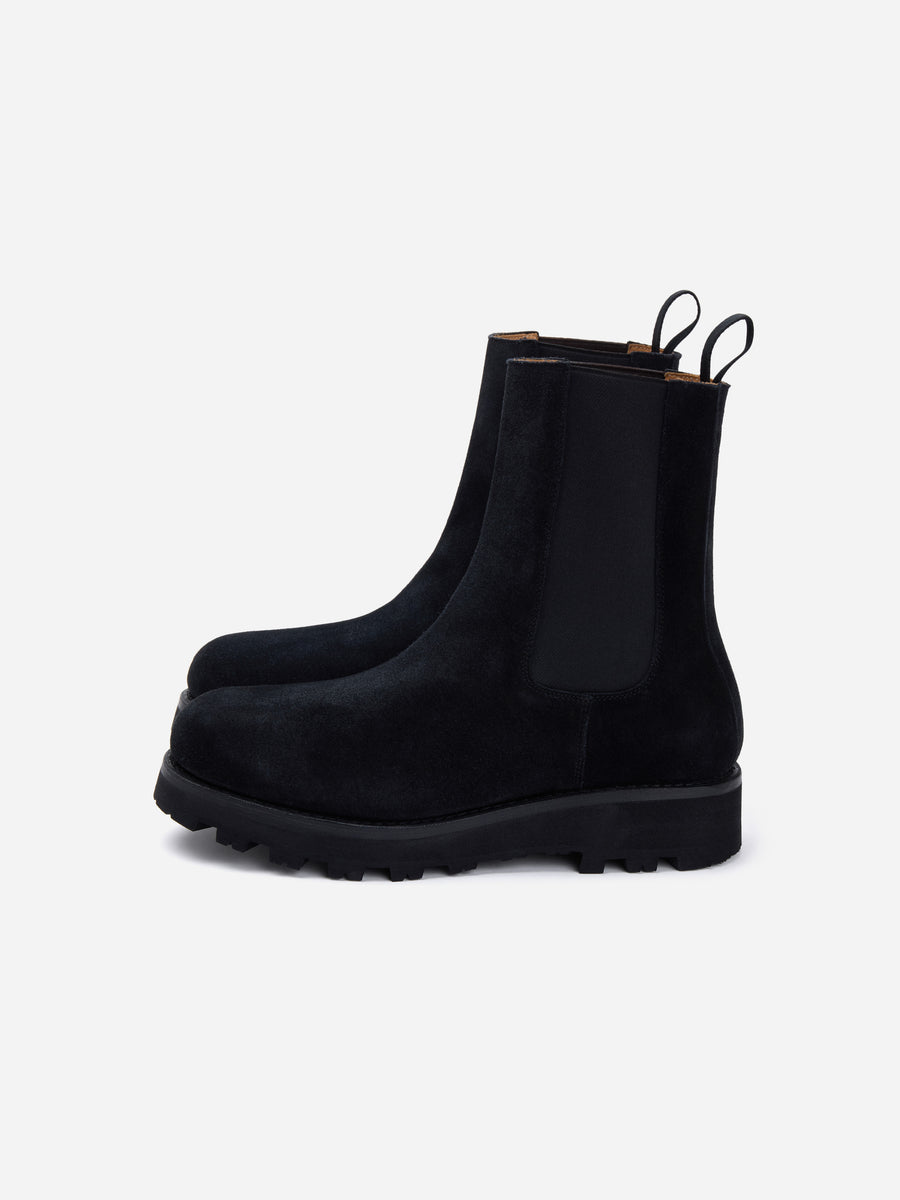 Lug Chelsea Boot ~ Black Suede