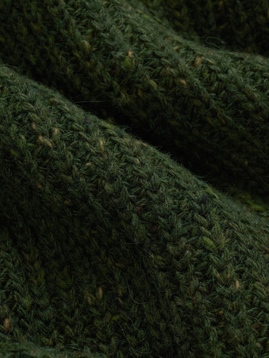 Fisherman Cardigan ~ Hunter Green