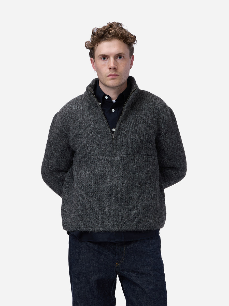 Half Zip Knit ~ Pewter