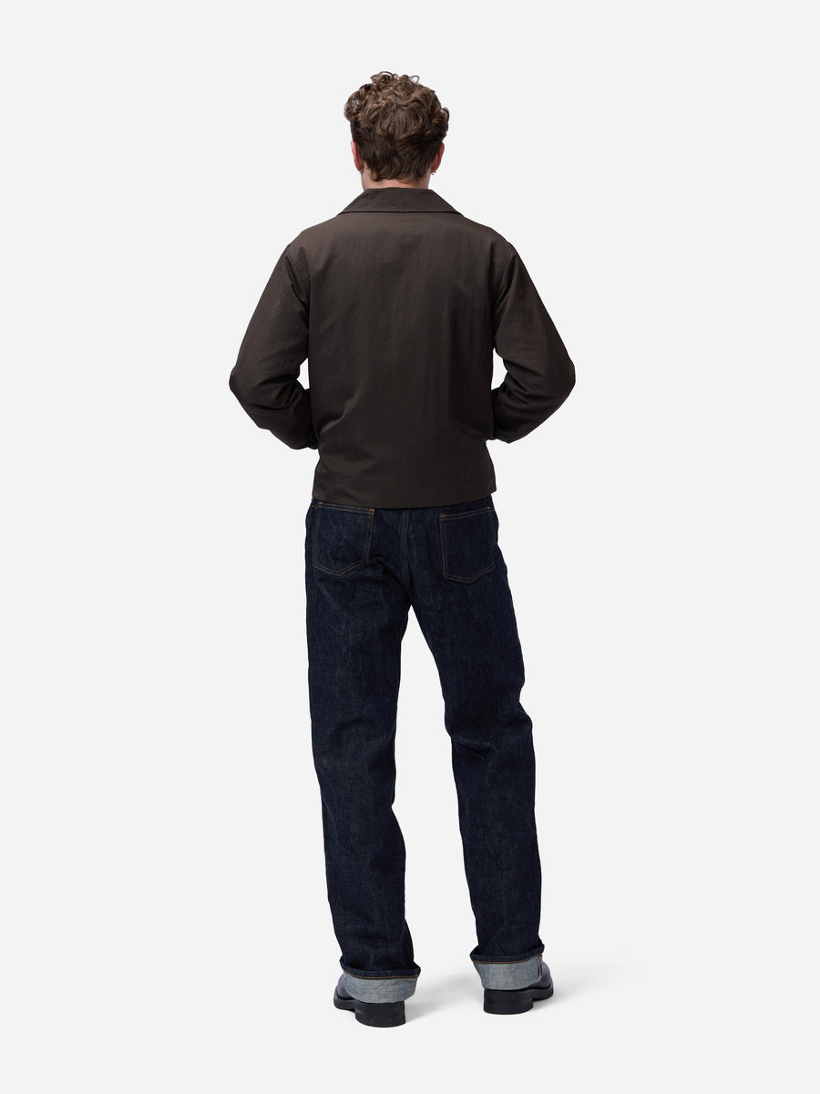 Club Jacket ~ Brown Wrinkle Nylon