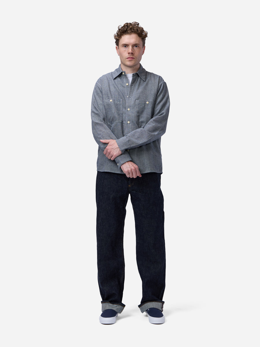 Utility Chambray Shirt ~ Handloom Silk Khadi