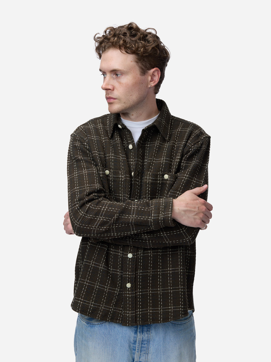 Utility Flannel ~ Espresso Twill Check